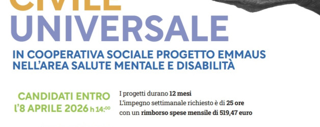 E’ POSSIBILE CANDIDARSI AL SERVIZIO CIVILE NELLA NOSTRA COOPERATIVA: C’E’ TEMPO FINO ALL’8 APRILE